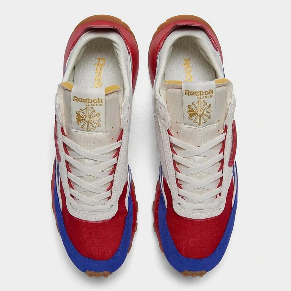 NWT Reebok CL Legacy Classic GW8703‎ Chalk/Red/Blue/Gold Men's Running Shoes - Picture 6 of 7